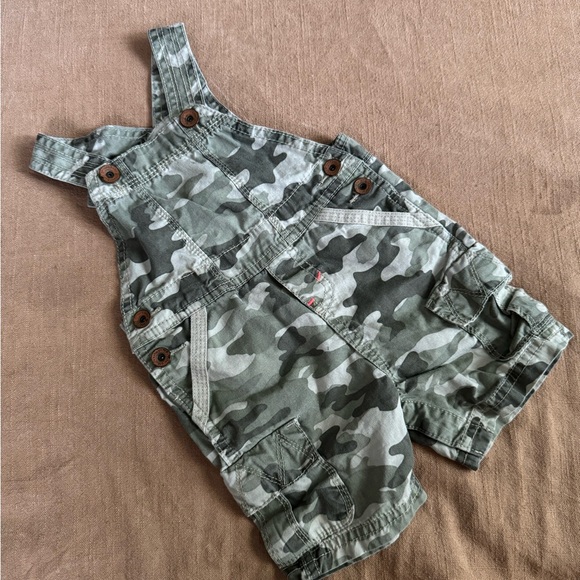 OshKosh B'gosh Green Camouflage Overalls - Picture 1 of 5
